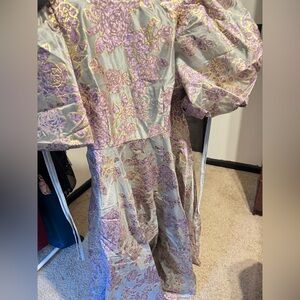 SHEIN Purple and Gold Floral Maxi Dress